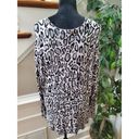 Est. 1946  Snake Print Gray Rayon Round Neck Long Sleeve Pullover Sweater 20W Photo 5