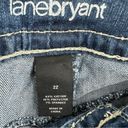 Lane Bryant  Denim Bermuda Shirts Bling Rhinestone Pockets Size 22 Photo 3