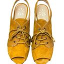 Isaac Mizrahi  Live Brown Suede Leather Oxford Slingback Peep Toe Heels size 7M Photo 0