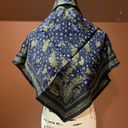 Beautiful Vintage Silk Scarf. Blue Photo 8