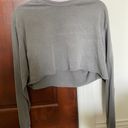 Full Tilt Gray Cropped Long Sleeve Photo 0