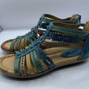 The Moon Earth Bay Sapphire Blue Gladiator Sandal Women’s Size 5B Photo 2