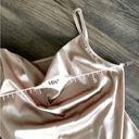 Satin cowl neck champagne tan tank top Photo 1