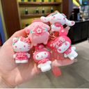 Sanrio  Kuromi Sakura Cherry Blossom Kawaii Cute Backpack Charm Keychain Gift​​ Photo 1