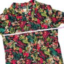 Bonworth Vintage  Colorful Tropical Rainforest Button Down Blouse Large Photo 7