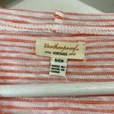 Weatherproof Vintage Women’s Slub Stripe Lightweight Hoodie Pullover Spice Sz S Photo 3