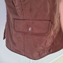 Talbots  Women's Brown Diamond Quilted Button Up Vest Size M Photo 2