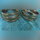 VTG 80’s Chucky Gold~Tone Hoop Earrings Clip On Style Statement Retro Classic Photo 1