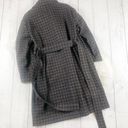 Vince  Women's Check Plaid Wool Blend Belted Pea Coat Size Large NEW Photo 4