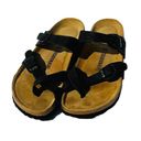 Cushionare Cushionaire Womens Sandals Luna Cork Footbed One Finger Slip On Black Size 8 Photo 1