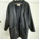 Cassidy Vintage 1980's Leather Blazer Coat Black Size Small Photo 3