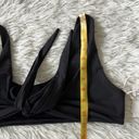 Good American  Women’s ways to wear front tie bikini top in black size 3 Photo 3