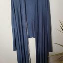 LA Made  High-Low Draped Cardigan Blue Photo 1