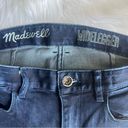 Madewell  Sz 25 Widelegger Dark Wash Wide Leg Flare Leg Jeans Stretch Long Length Photo 6