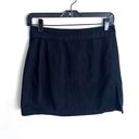 LIONESS  Small The Lola Mini Skirt Black High Waisted Side Slit NWT Photo 1