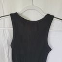 ZARA  Black Ribbed Snap Button Sleeveless V-Neck Women's Bodysuit Size Small Photo 5