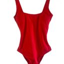 Everlane  the Square Neck One Piece in Bright Red NWT XXS Photo 4