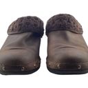 Merrell  Luxe Knit Chocolate Leather Clogs SIze 8 Mules Slip On Photo 3