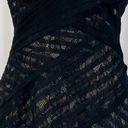 Monique Lhuillier  Womens 4 Cocktail Dress LBD Lace Bodycon Sleeveless Black Mini Photo 6