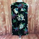 Violet+Claire  Black Floral Print V Neck Shell Tank Top Photo 6