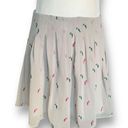 BCBGeneration  Skirt Grey Box Pleated Moonstone Combo Parrot Animal Print Mini Photo 8