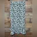 Max Studio  Floral Ruffle Cinched Midi Skirt Women's size Small Asymmetrical Photo 1