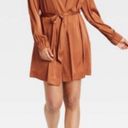 Stars Above Rust Copper Satin Short Robe Photo 0