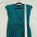 DKNY  Teal Pleated Sleeveless Midi Dress Photo 5