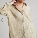 Showpo Beca Mini Dress - Crinkle Button Up Shirt Dress in Sand  Photo 2