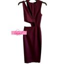 NBD Kiari Midi Plum Brown Burgundy Maroon Cut-Out Cutouts Midriff Pencil Dress Photo 5