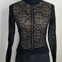 Wilfred Aritzia  Adriene Lace Mockneck Sheer Sleeve Blouse Photo 0