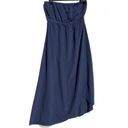 Joie  Women’s Navy Blue Strapless tube top wrap skirt 100% silk dress medium Photo 3