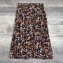 The Loft  Floral Button Midi Skirt Womens M Pull On Lightweight Photo 5