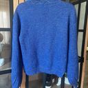 Tularosa  sweater cobalt blue knit balloon sleeves crewneck long sleeve chunky Photo 5