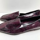 PARKE Marion  Shoes Womens Size 6.5US Python Snakeskin Loafers Purple Black Photo 2