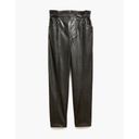 Madewell  Vegan Leather Pull-On Paperbag Pants Black Size 6 Photo 10