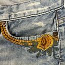 Guess  Y2K Cutoff Jean Shorts 30 Embroidered Flowers Vintage Distressed Logo Photo 7