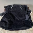 Juicy Couture Vintage Y2K  Black Velvet  Daydreamer Crown And Bows Large Purse Photo 15