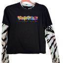 Grateful Dead  T-Shirt Cropped Long Sleeve Tee Rainbow Bears Photo 1