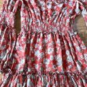 Alexis  orange Rosewell Tiered High-Neck Floral Cocktail Dress size M Photo 5