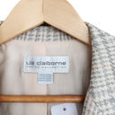 American Vintage Vintage Liz Claiborne Pink Green Cream Pastel Tweed Suit Jacket Coat M Photo 2