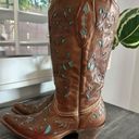 Justin Boots Justin brand leather Corral style A1952 cowgirl boots Photo 3