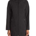 Cole Haan  Packable Raincoat Hooded Zip Pocket Drawstring Waist Gorpcore Black XS Photo 3