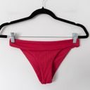 l*space L* Tara Tie Front Red Ribbed Bikini Top & Swim Bottoms Set Size Large/Small Photo 5