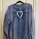 Urban Outfitters blue mini heart crewneck Photo 2