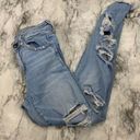 American Eagle Hi Rise Jegging Distressed Light Wash Denim Skinny Jeans size 6 Photo 0