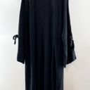 Tommy Bahama  Cotton Bell Tie Sleeve Duster Cardigan Sweater Black XL Photo 10