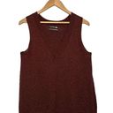 Anthropologie  Camilla V Neck Knit Sweater Tank Vest Brown S Photo 1