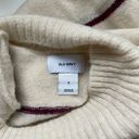 Old Navy Cream & Maroon Striped Mock Neck Plush Tunic Sweater Photo 8