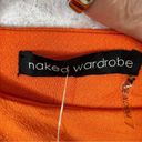 Naked Wardrobe  Size S The NW Sleeveless Crop Top In Deep Orange Mock Neck NEW Photo 2